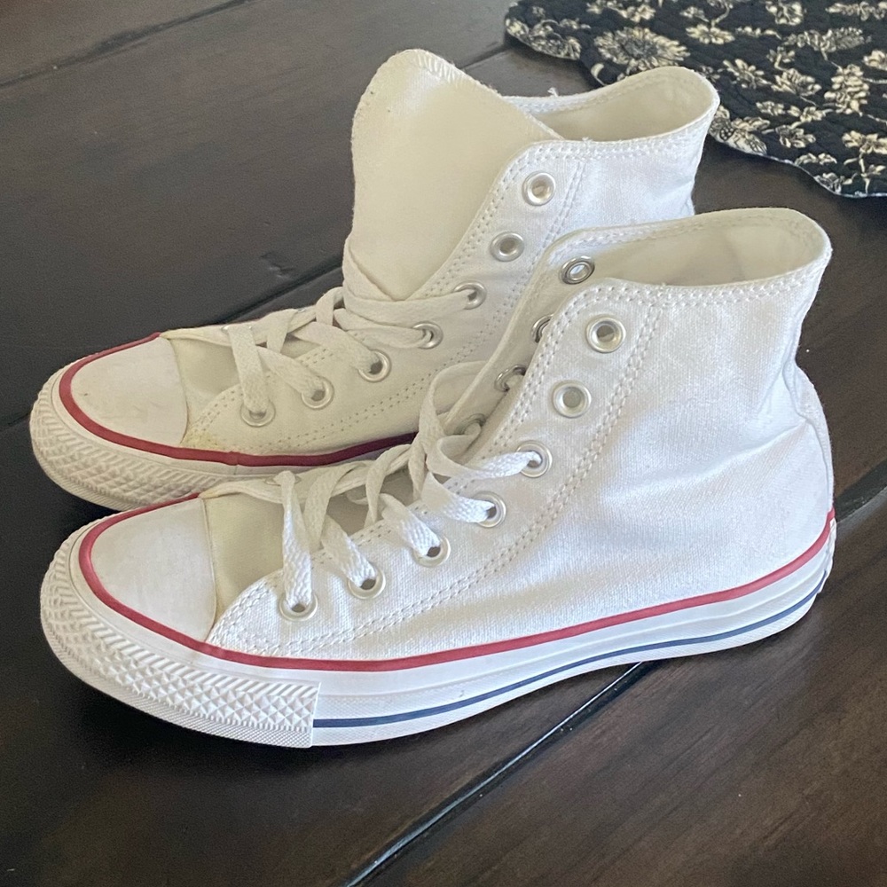 White Converse High Tops